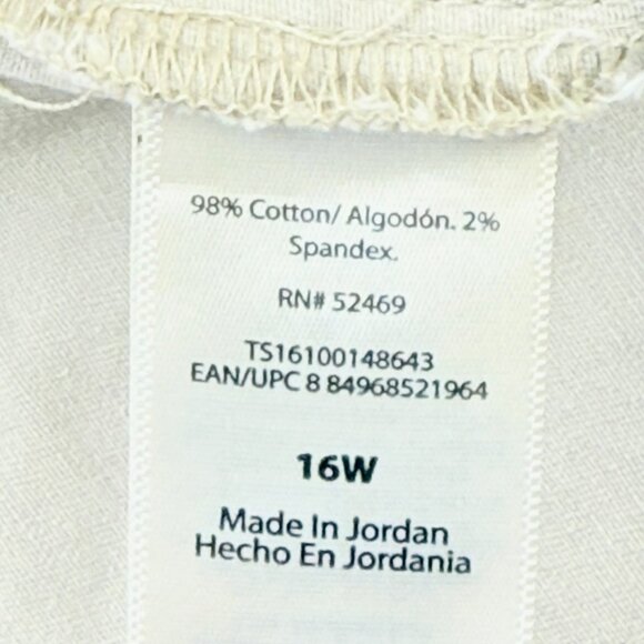 Terra & Sky Womens Stretch High Rise Beige Wash Utility Cargo Pants Size 16W NWT - Picture 6 of 10